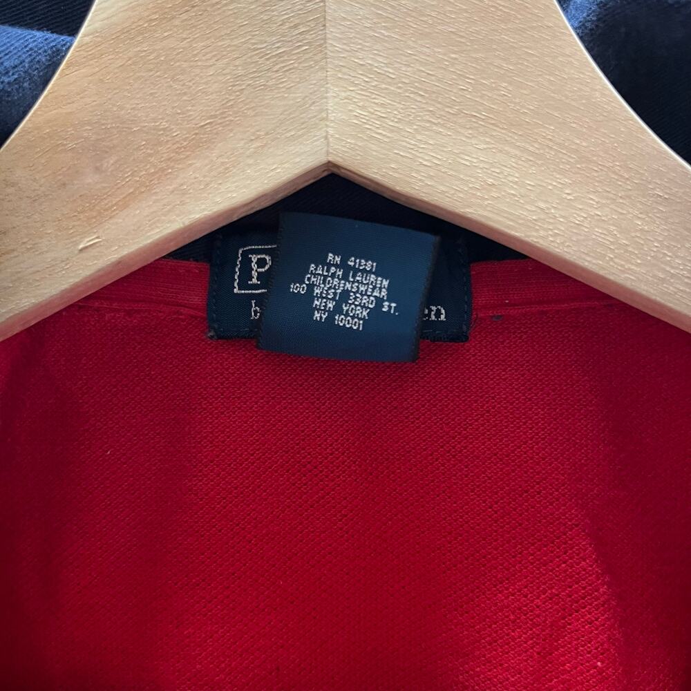 Polo Ralph Lauren Big Pony #2 Red Mesh Polo Shirt Youth L 16/18 Preppy Y2K Rugby - Picture 8 of 9